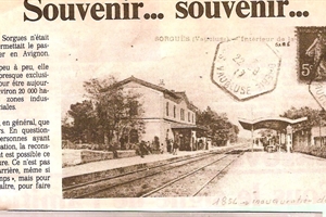 1854  inaugurarion de la gare de sorgues
