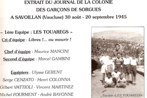 1945 (colonie de  savoillan (84)