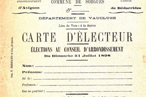 1933  carte d'électeur