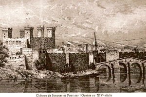 Château de Sorgues et pont sur l'Ouveze