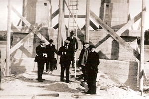 1925/1926  visite du chantier du pont de l oiselet    