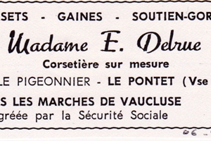 1962 Pub D'une corsetiere au pontet