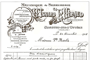 1918 "héraud"  mécanique et serrurerie  isnard/héraud