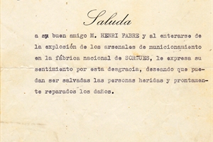 1964 (9-07) condoleances suite a l'explosion a la poudrerie