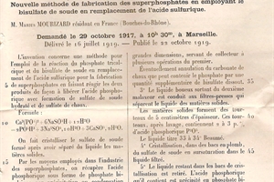 1919  brevet d'invention mourizard