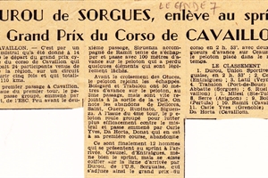 Cyclistes Sorguais (Années 60)_Durou 1er-Abate 2eme-Milési 7eme