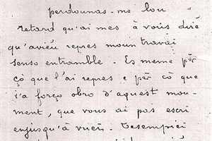 1904/2009 (02) "5-1" lettre  en provencal de marius jouveau a adéle pétre (1905)