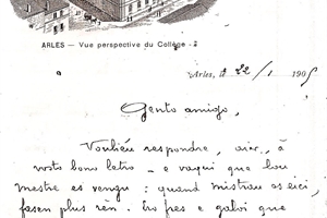 1905/2009 (02) "6-1" lettre en provencal de marius jouveau a adéle pétre (1905)