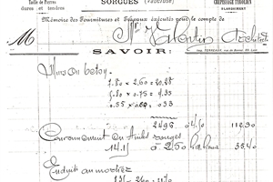 1908 facture "mourizard"