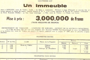 1959  vente d'un terrain (rassis et meillon)