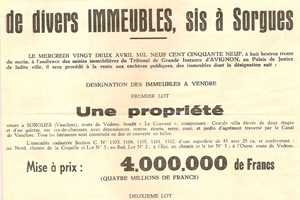 1959   vente de divers immeubles (rte de vedène)