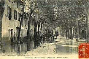 1907 Rte d'Orange a Sorgues (innondation)