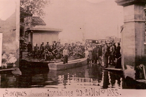 1933  inondations pont  de l'ouveze