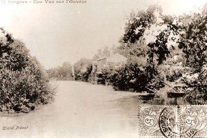 1951 vue sur l' ouveze et ses abords