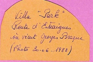 1988 villa "park" rte d'entraigues où vécut georges braque