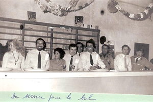 les pompiers  avec le service pour le bal  1975