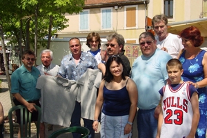 Les boulistes: M. Martinez et Chriatian Lelorraine avec e,a. Horst Schopbach (+2009), Moritz Schmidt et Uwe et Rainer Pfeiffer 